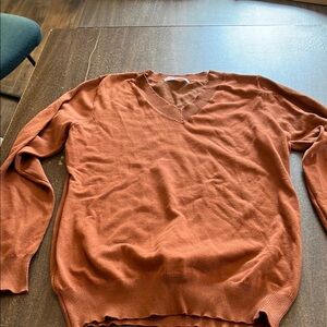 Women’s Rust colored v neck sweater
